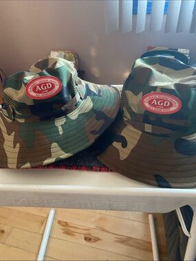 Two AGD Camouflage Bucket Hats - Green Camo